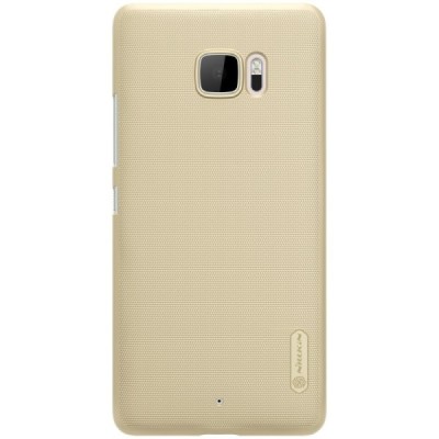 HTC U Ultra (Ocean Note) Nillkin Frosted Shield auksinis plastikinis dėklas + apsauginė ekrano plėvelė / Priedai.lt