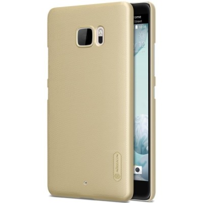 HTC U Ultra (Ocean Note) Nillkin Frosted Shield auksinis plastikinis dėklas + apsauginė ekrano plėvelė / Priedai.lt
