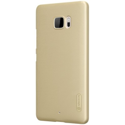 HTC U Ultra (Ocean Note) Nillkin Frosted Shield auksinis plastikinis dėklas + apsauginė ekrano plėvelė / Priedai.lt