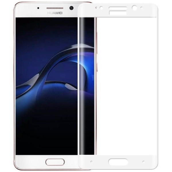 „Calans“ 9H Tempered Glass täielik katvus kaitsev ekraaniklaas 0.2 mm - valge (Mate 9 Pro)