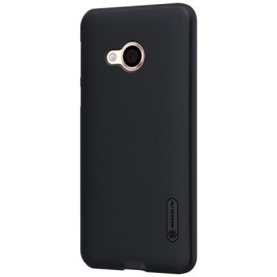 HTC U Play (Alpine) Nillkin Frosted Shield juodas plastikinis dėklas + apsauginė ekrano plėvelė / Priedai.lt