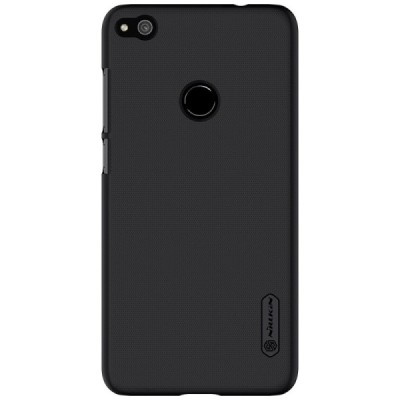 Huawei P9 Lite 2017 (P8 Lite 2017) Nillkin Frosted Shield juodas plastikinis dėklas + apsauginė ekrano plėvelė / Priedai.lt
