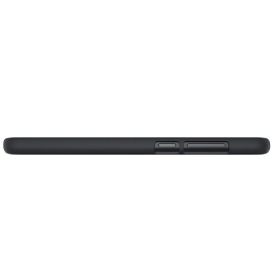 Huawei P9 Lite 2017 (P8 Lite 2017) Nillkin Frosted Shield juodas plastikinis dėklas + apsauginė ekrano plėvelė / Priedai.lt