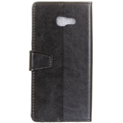 Samsung Galaxy Xcover 4 / 4S (G390, G398) atverčiamas juodas odinis dėklas - piniginė / Priedai.lt