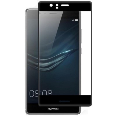 Huawei P9 (Huawei Ascend P9) „3D Rewan“ 9H Tempered Glass sustiprintos apsaugos juodas pilnai dengiantis apsauginis ekrano stikl
