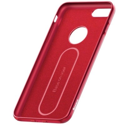 Apple iPhone 7 (iPhone 8) Baseus Mystery raudonas dėklas su integruotu magnetu / Priedai.lt