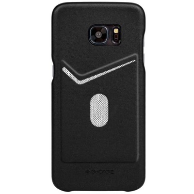 „G-Case“ Jazz Samsung Galaxy S7 Edge (G935) juodas odinis dėklas - nugarėlė su kišenėle / Priedai.lt