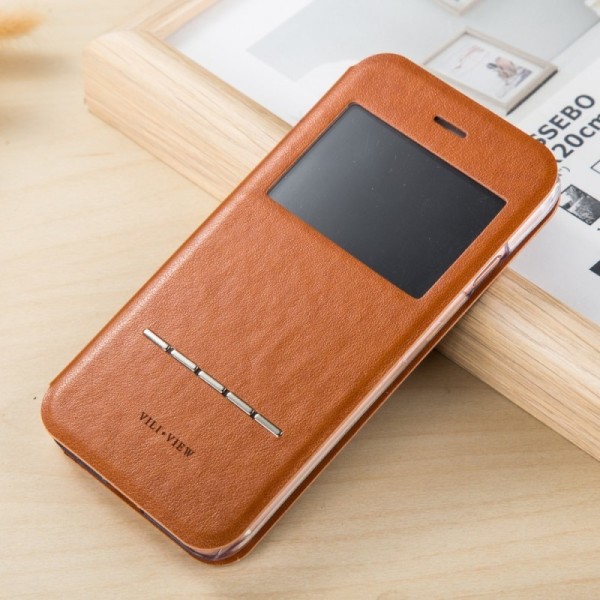 „Vili“ S View Cover tahke kaaned - pruun (iPhone 6 / 6s)