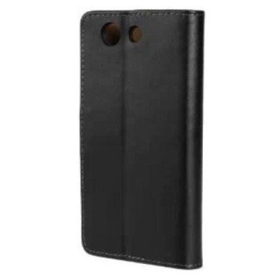 Odinis atverčiamas juodas Sony Xperia Z3 compact dėklas (dėkliukas) - piniginė / Priedai.lt