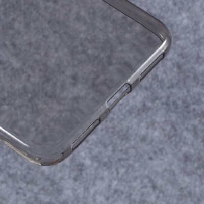 Huawei P9 Lite 2017 (Huawei P8 Lite 2017) skaidrus (permatomas) kieto silikono TPU ploniausias pasaulyje pilkas dėklas / Priedai