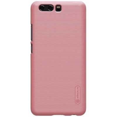 Huawei P10 Plus Nillkin Frosted Shield rožinis plastikinis dėklas + apsauginė ekrano plėvelė / Priedai.lt