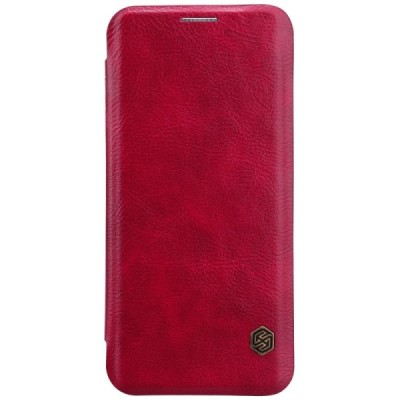 Prabangus „Nillkin“ Qin serijos raudonas odinis atverčiamas Samsung Galaxy S8 (G950) dėklas / Priedai.lt