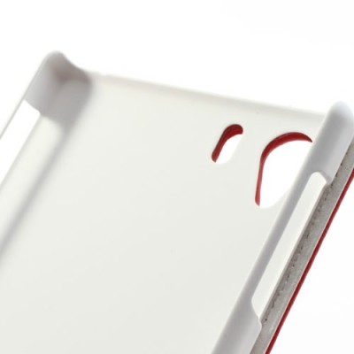 „Lychee“ Sony Xperia Z1 raudonas odinis atverčiamas dėklas / Priedai.lt