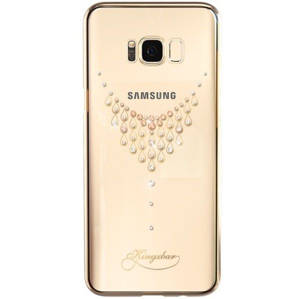 „Kingxbar" Necklace Swarovski kaaned - kuldne (Galaxy S8+)