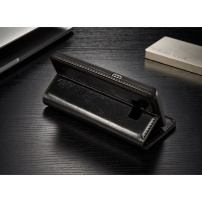 Samsung Galaxy S8 (G950) „CaseMe“ solidus atverčiamas juodas odinis dėklas - knygutė / Priedai.lt
