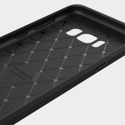 Samsung Galaxy S8 (G950) „Carbon“ kieto silikono TPU juodas dėklas - nugarėlė / Priedai.lt