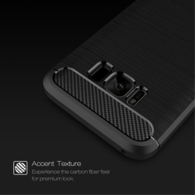 Samsung Galaxy S8+ (G955) „Carbon“ kieto silikono TPU juodas dėklas - nugarėlė / Priedai.lt