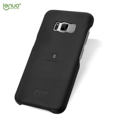 „Lenuo“ Soft Slim serijos Samsung Galaxy S8 (G950) juodas odinis dėklas - nugarėlė / Priedai.lt