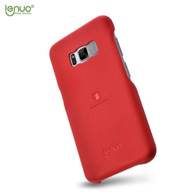 „Lenuo“ Soft Slim serijos Samsung Galaxy S8 (G950) raudonas odinis dėklas - nugarėlė / Priedai.lt