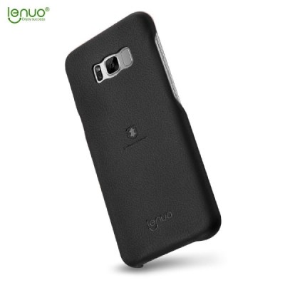 „Lenuo“ Soft Slim serijos Samsung Galaxy S8+ (G955) juodas odinis dėklas - nugarėlė / Priedai.lt