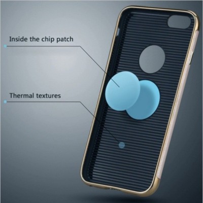 Apple iPhone 6 / 6s „IPAKY“ Luxury kieto silikono TPU rausvai auksinis (auksiniais apvadais) dėklas - nugarėlė / Priedai.lt
