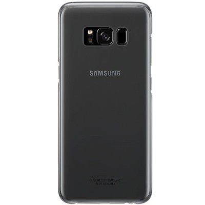 Samsung Galaxy S8 (G950) Clear Cover pilkas (permatomas) kieto silikono TPU ploniausias pasaulyje bespalvis dėklas / Priedai.lt