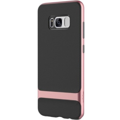 „Rock“ Royce sustiprintos apsaugos Samsung Galaxy S8+ (G955) juodas rožinės spalvos apvadais kieto silikono (TPU) ir plastiko dė