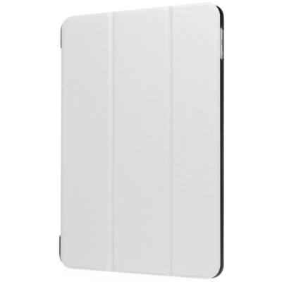 Apple iPad 9.7" 2017 (iPad 9.7" 2018) atverčiamas baltas odinis dėklas - knygutė / Priedai.lt