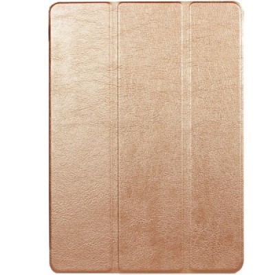 Apple iPad 9.7" 2017 (iPad 9.7" 2018) atverčiamas auksinis odinis dėklas - knygutė / Priedai.lt