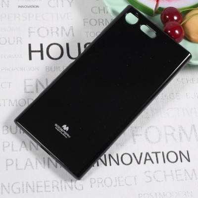 Sony Xperia XZ Premium (XZ Premium Dual) juodas Mercury kieto silikono (TPU) dėklas - nugarėlė / Priedai.lt