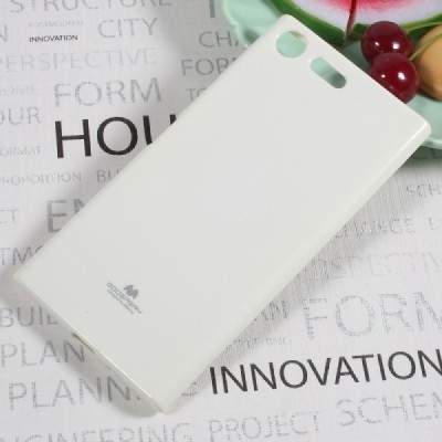 Sony Xperia XZ Premium (XZ Premium Dual) baltas Mercury kieto silikono (TPU) dėklas - nugarėlė / Priedai.lt