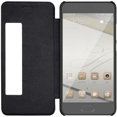Prabangus „Nillkin“ Qin serijos juodas odinis atverčiamas Huawei P10 (Huawei Ascend P10) dėklas - knygutė / Priedai.lt