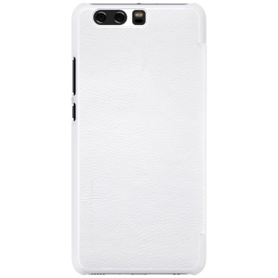 Prabangus „Nillkin“ Qin serijos baltas odinis atverčiamas Huawei P10 (Huawei Ascend P10) dėklas - knygutė / Priedai.lt