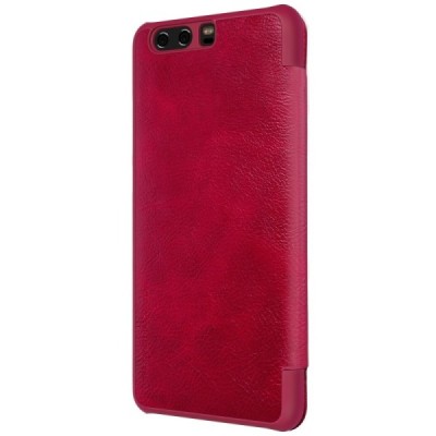 Prabangus „Nillkin“ Qin serijos raudonas odinis atverčiamas Huawei P10 (Huawei Ascend P10) dėklas - knygutė / Priedai.lt