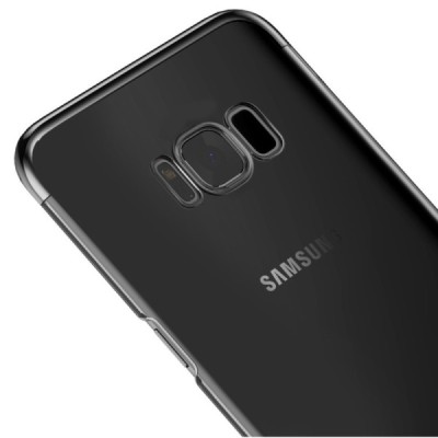 Samsung Galaxy S8 (G950) Baseus Glitter plastikinis skaidrus permatomas pilkas dėklas / Priedai.lt