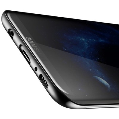 Samsung Galaxy S8 (G950) Baseus Glitter plastikinis skaidrus permatomas pilkas dėklas / Priedai.lt