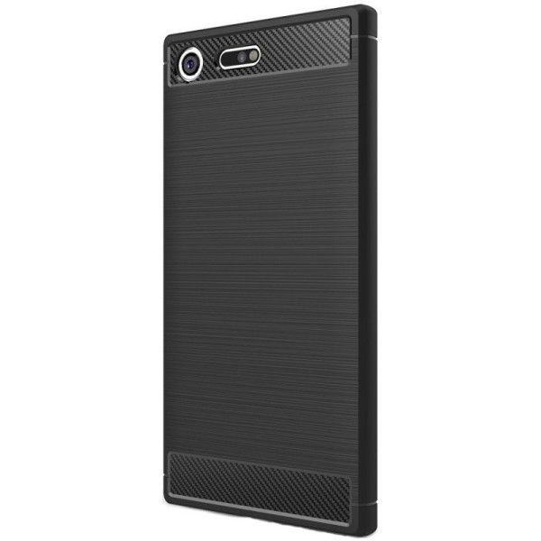 „Carbon“ Kõva silikoon (TPU) kaaned - must (XZ Premium)