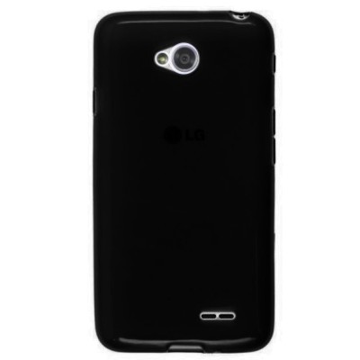 LG L70 (D320) juodas kieto silikono (TPU) dėklas - nugarėlė / Priedai.lt