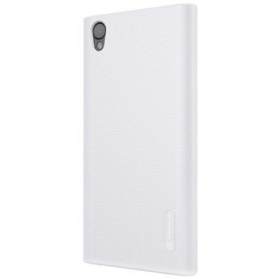 Nillkin Frosted Shield Sony Xperia L1 (G3311, G3312, G3313) baltas plastikinis dėklas + apsauginė ekrano plėvelė / Priedai.lt