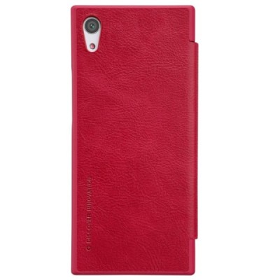 Prabangus „Nillkin“ Qin serijos raudonas odinis atverčiamas Sony Xperia XA1 (G3121, G3123, G3125, G3112, G3116) dėklas - knygutė