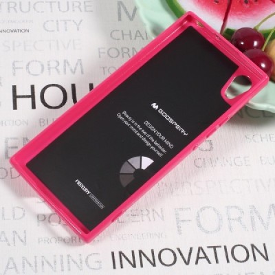 Sony Xperia XA1 Mercury tamsiai rožinis kieto silikono tpu dėklas - nugarėlė / Priedai.lt