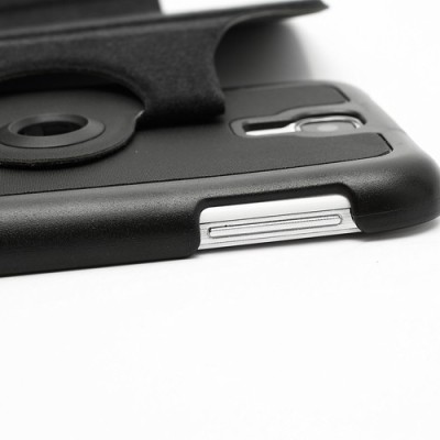 Atverčiamas odinis juodas Samsung Galaxy S4 dėklas (Dėkliukas) / Priedai.lt