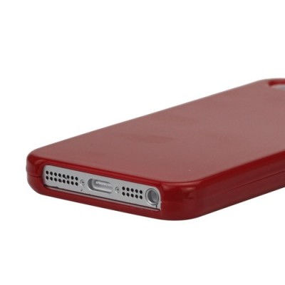 Raudonas Snap-on plastikinis Apple iPhone SE (5, 5s) dėklas (dėkliukas, nugarėlė) / Priedai.lt