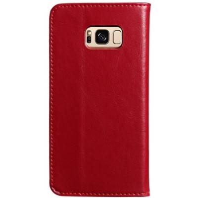 „Kalaideng“ Royale atverčiamas bordo odinis Samsung Galaxy S8 (G950)  dėklas / Priedai.lt