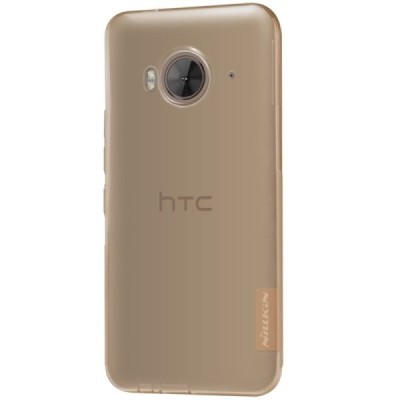 HTC One ME Nillkin Nature plonas skaidrus (permatomas) silikoninis TPU rudas dėklas / Priedai.lt
