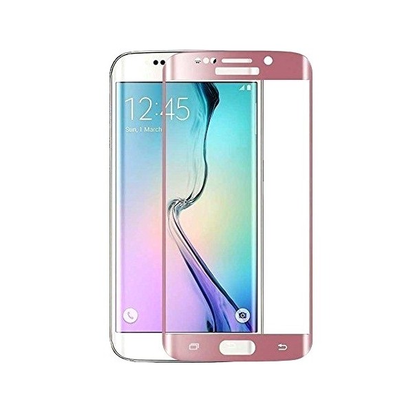 „Calans“ 9H Tempered Glass täielik katvus kaitsev ekraaniklaas 0.2 mm - roosa (Galaxy S7 Edge)