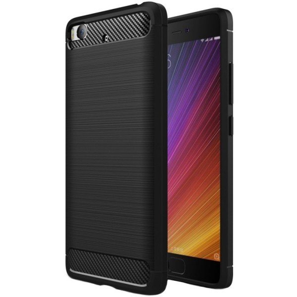 „Carbon“ Kõva silikoon (TPU) kaaned - must (Mi 5S)