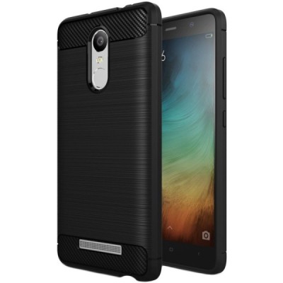 Xiaomi Redmi Note 3 / Redmi Note 3 Pro „Carbon“ kieto silikono TPU juodas dėklas - nugarėlė / Priedai.lt