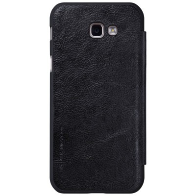 Prabangus „Nillkin“ Qin serijos juodas odinis atverčiamas Samsung Galaxy A7 (2017) A720 dėklas - knygutė / Priedai.lt