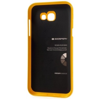 Samsung Galaxy A7 2017 (A720) Mercury geltonas kieto silikono (TPU) dėklas / Priedai.lt